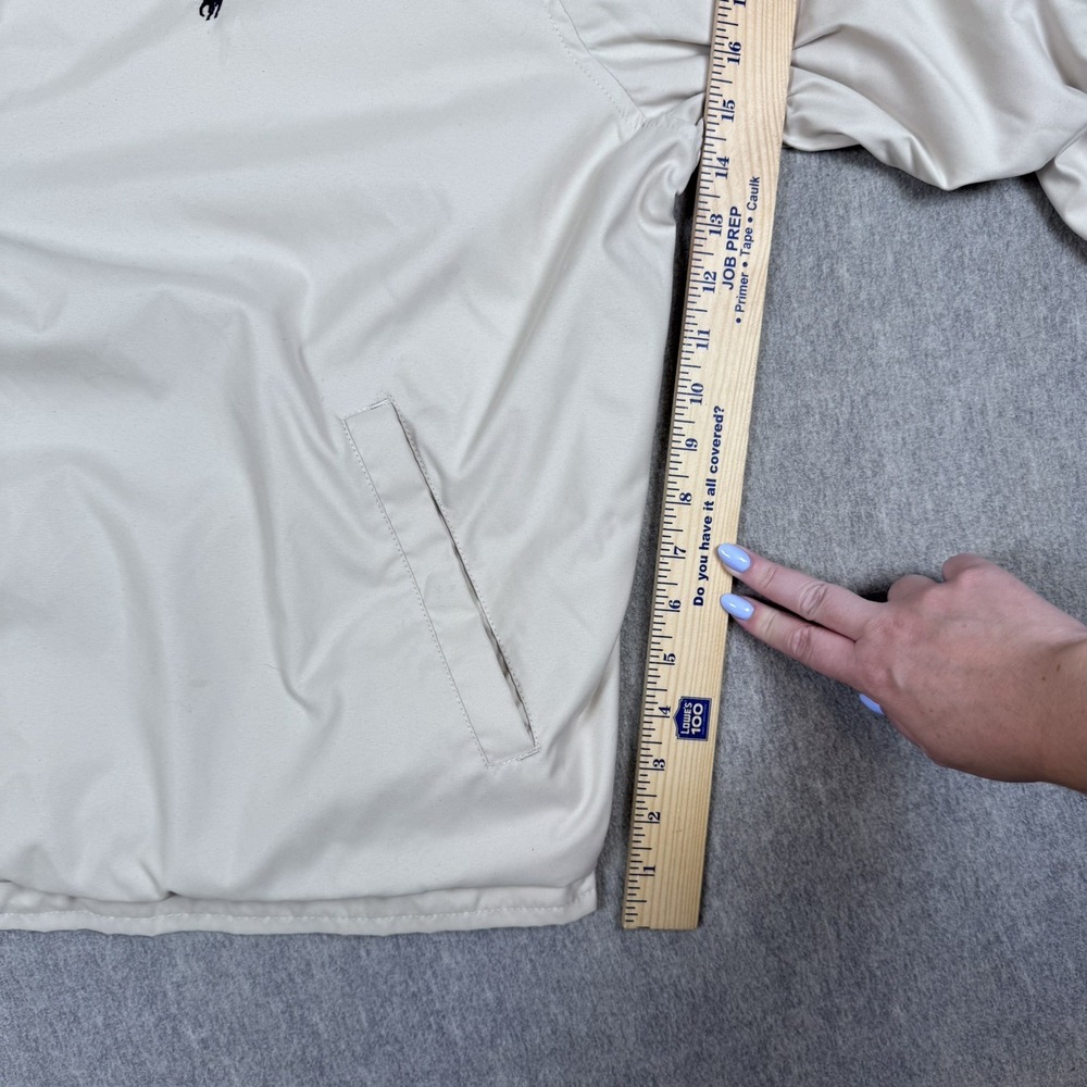 Polo Ralph Lauren 1/4 Zip Pullover Jacket Mens XL Beige Mesh Lined Windbreaker - Picture 8 of 12